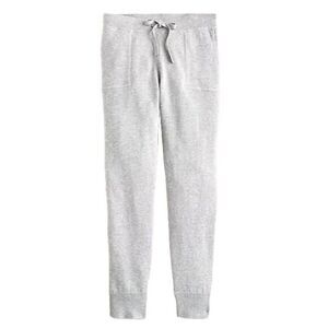 J. Crew Cotton Cashmere Jogger Pant Heather Dove Grey NWT